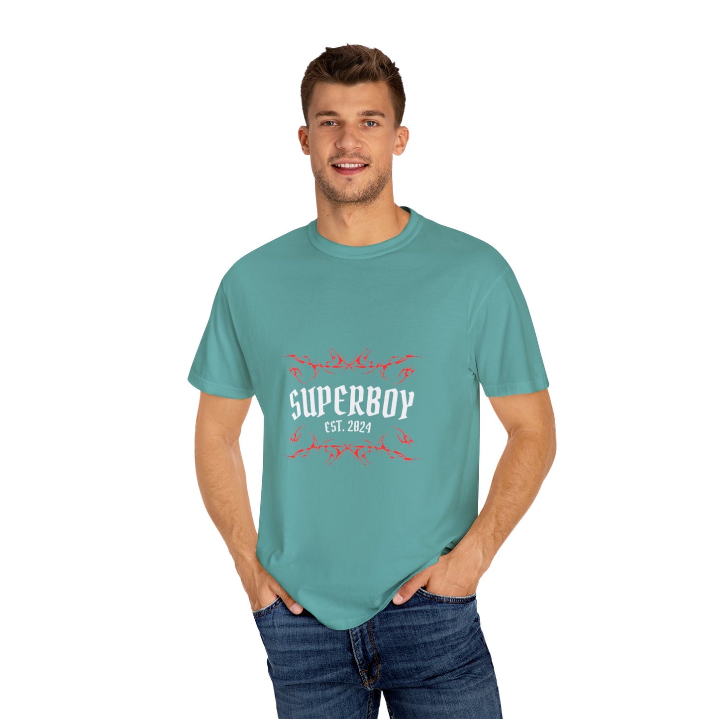 Superboy Moon Synergy Unisex Garment-Dyed T-Shirt - Esoteric Style